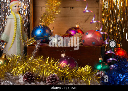 Zusammensetzung Frohe Weihnachten und glückliches neues Jahr Stockfoto