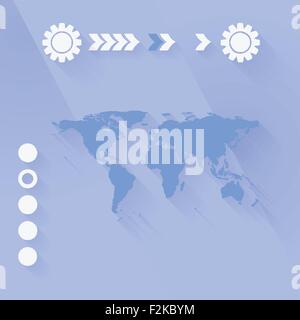 Blau lila flach minimal Tech Hintergrund. Vektor-illustration Stock Vektor