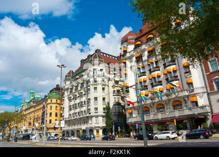 Strandvägen, Stadtteil Östermalm, Stockholm, Schweden Stockfoto