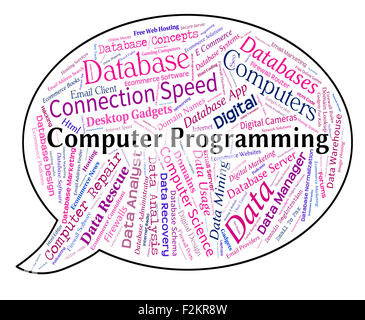 Computer-Wort-Bedeutung-Software-Design und Programmierung Stockfoto