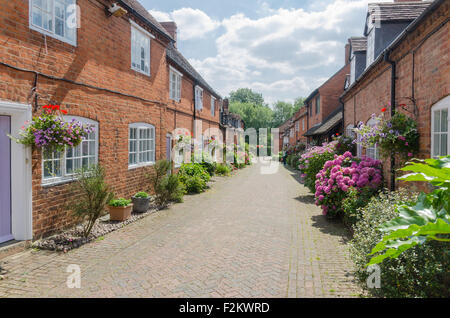 Schöne Ferienhäuser in Malt Mill Lane, Alcester, Warwickshire, Stockfoto