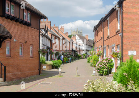 Schöne Ferienhäuser in Malt Mill Lane, Alcester, Warwickshire, Stockfoto