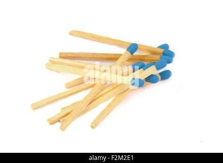 Spiele mit blauem Kopf isoliert auf weißem Hintergrund Stockfoto