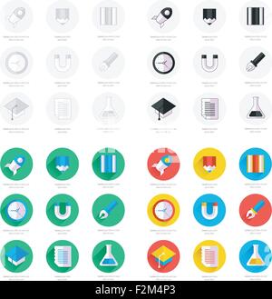 Schule Web Icons set Stock Vektor