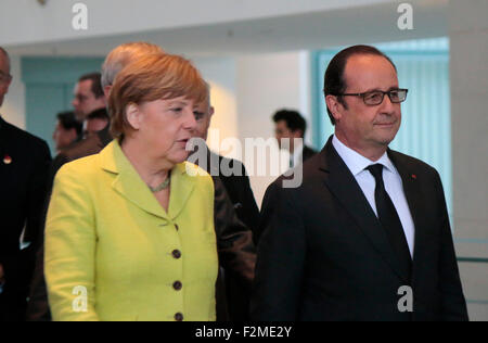 BKin Angela Merkel, Francois Hollande - Treffen des "European Round Table of Industrialists ERT', Bundeskanzleramt, 1. Juni 201 Stockfoto