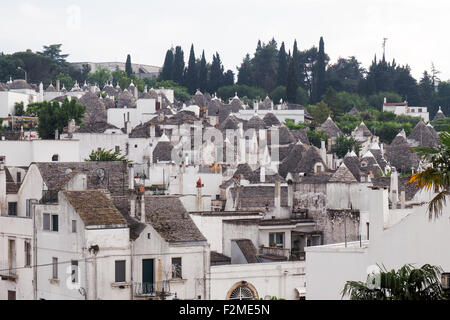 Die Trulli in Alberobello Stadtteil Monti Stockfoto