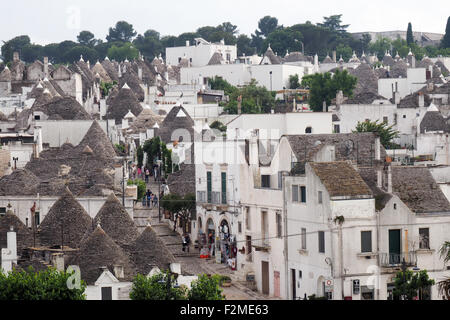 Die Trulli in Alberobello Stadtteil Monti Stockfoto