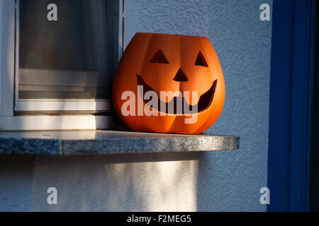 Halloween-Kuerbis, Berlin-Dahlem. Stockfoto