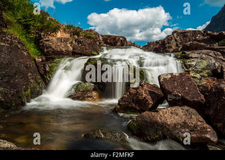 Wasserfall in Glencoe-Schottland Stockfoto