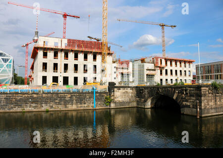 sterben Sie Baustelle des Berliner Stadtschlosses, Schlossplatz, Berlin-Mitte. Stockfoto