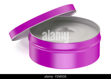 Kosmetische Creme isoliert auf weißem Hintergrund Stockfoto