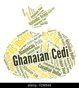 Ghanaische Cedi was bedeutet weltweiten Handel und Fx Stockfoto