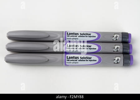 Lantus SoloStar Insulinspritzen Stift Stockfoto