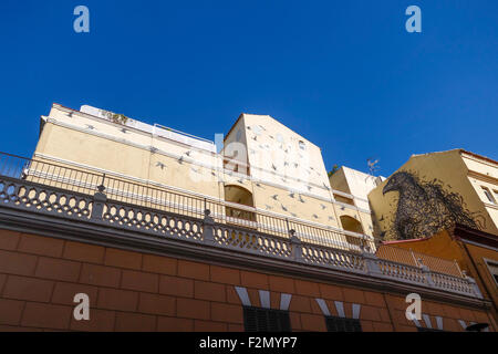 Wandmalerei von Dal Ost in Malaga Soho Künstlerviertel, Andalusien, Spanien. Stockfoto