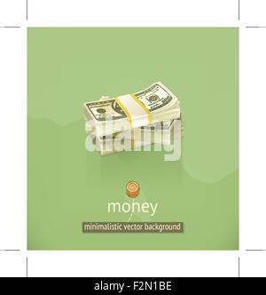 Geld, minimalistische Vektor Hintergrund Stock Vektor