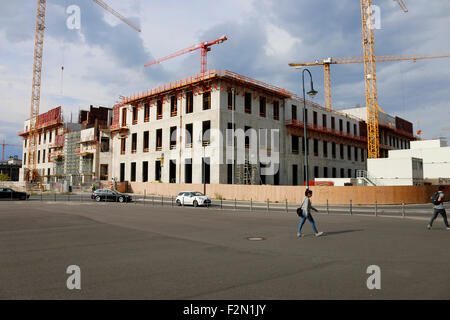 sterben Sie Baustelle des Berliner Stadtschlosses, Schlossplatz, Berlin-Mitte. Stockfoto