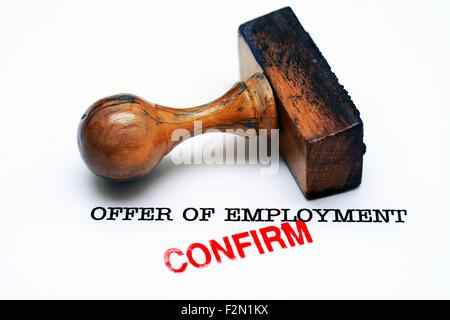 Angebot von Arbeitsplätzen Stockfoto