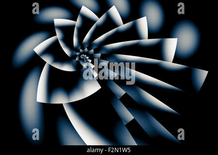 Spirale wirbelte dramatisch Kunstwerk. Stockfoto