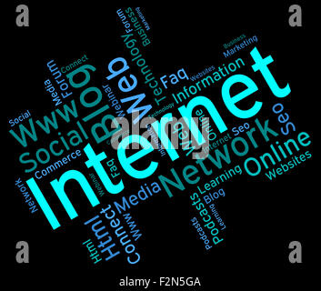 Internet-Wort angibt, World Wide Web und Web Site Stockfoto