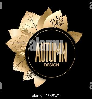 Goldene Herbst-design Stock Vektor