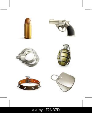 Arme, Vektor-Icon-set Stock Vektor