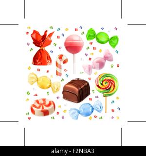 Candy festgelegt, Vektor-icons Stock Vektor