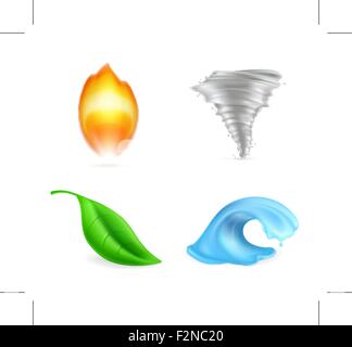 Natürliche Elemente Stock Vektor