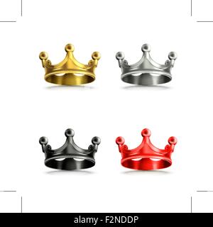 Bunte Kronen-Vektor-set Stock Vektor