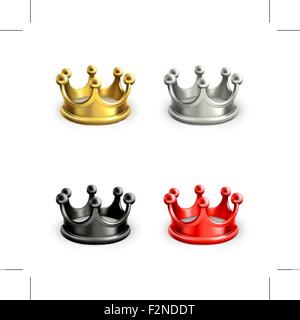 Bunte Kronen-Vektor-set Stock Vektor