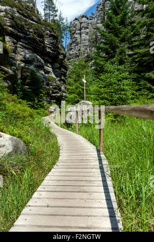 Tschechischen Geologie, Naturlandschaft, Teplicke Rock, Adrspasko-Teplicke rock Stockfoto