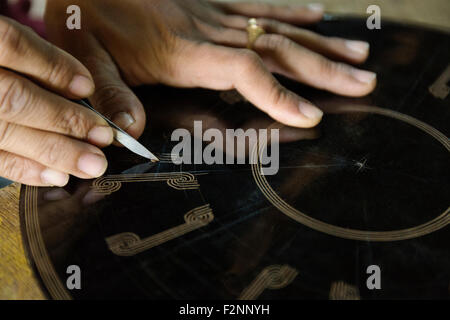 Traditionelle Design der asiatischen Handwerk carving Stockfoto