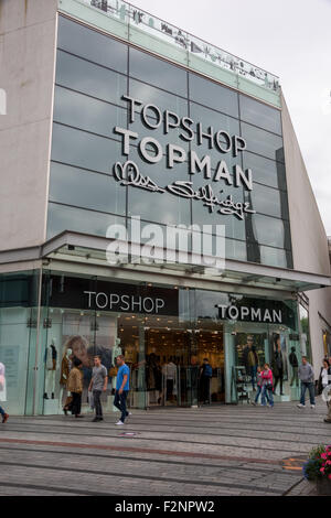 Top-Shop, Top Man und Miss Selfridge Store in Exeter City UK Stockfoto