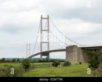 Die Humber-Brücke, Blick nach Norden. Stockfoto