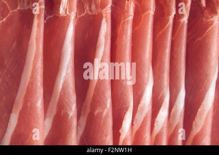 Scheiben von traditionellen spanischen "Jamon Iberico" Stockfoto