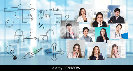 Collage von Menschen aus verschiedenen Berufen Stockfoto