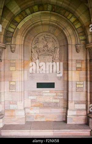Die Roxburghe Memorial Kreuzgang Detail. Kelso Abbey. Schottland Stockfoto