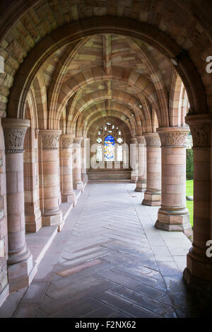 Die Roxburghe Memorial Kreuzgang. Kelso Abbey. Schottland Stockfoto