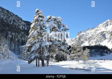 Marcadau Tal im winter Stockfoto