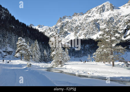 Marcadau Tal im winter Stockfoto