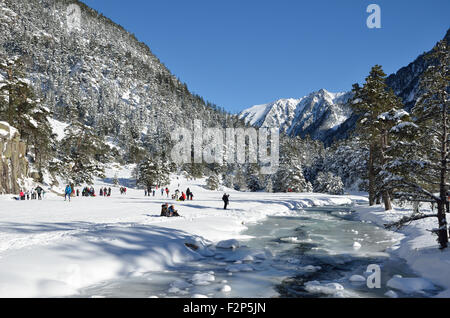 Marcadau Tal im winter Stockfoto