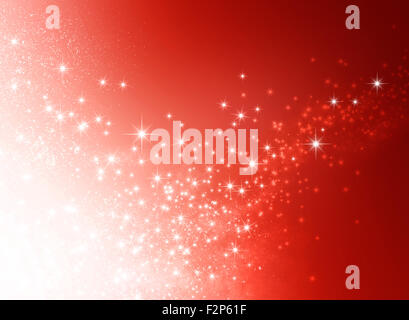 Glänzenden roten Hintergrund mit Starlight explosion Stockfoto