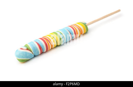 Bunte Lutscher, isoliert auf weiss Stockfoto