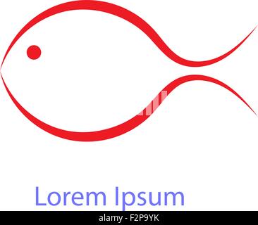 Malte abstrakt Fisch. Logo für Design. Stock Vektor