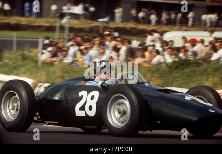 Graham Hill in seinem BRM 1960er Jahre Stockfoto