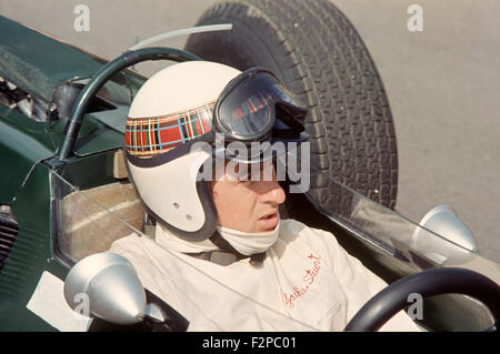 Jackie Stewart in seinem BRM P261 1960er Jahre Stockfoto