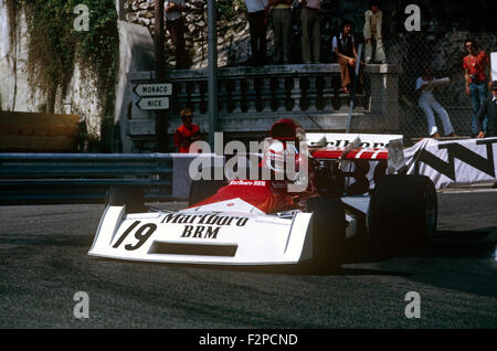 Clay Regazzoni in eine Marlboro BRM im Monaco GP 1973 Stockfoto