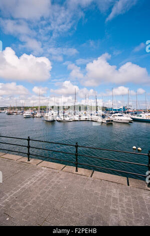 Hafen von Falmouth aus Discovery Quay Falmouth Cornwall England UK Stockfoto