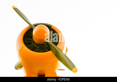 Motor-Propeller, altes Flugzeug, Orange, North American T - 6G Texan Stockfoto