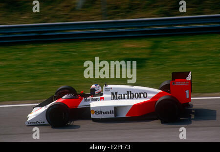 Alain Prost in seinem McLaren TAG Porsche 1987 Stockfoto