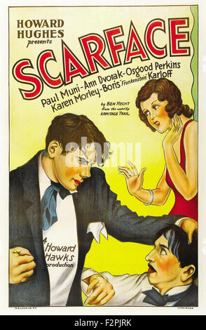 Scarface (1932) - Film-Poster Stockfoto